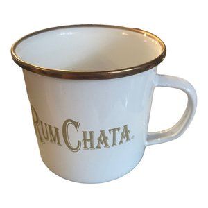 Rum Chata Horchata Con Ron White Gold Coffee Tea Mug Cup Enamel